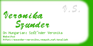 veronika szunder business card